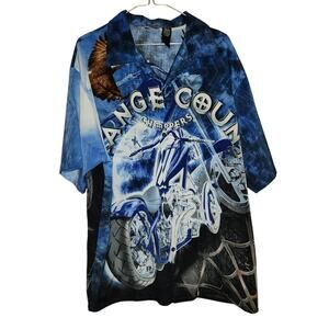 ORANGE COUNTY CHOPPERS EUC MENS SIZE XL BUTTON UP SHORT SLEEVE SHIRT